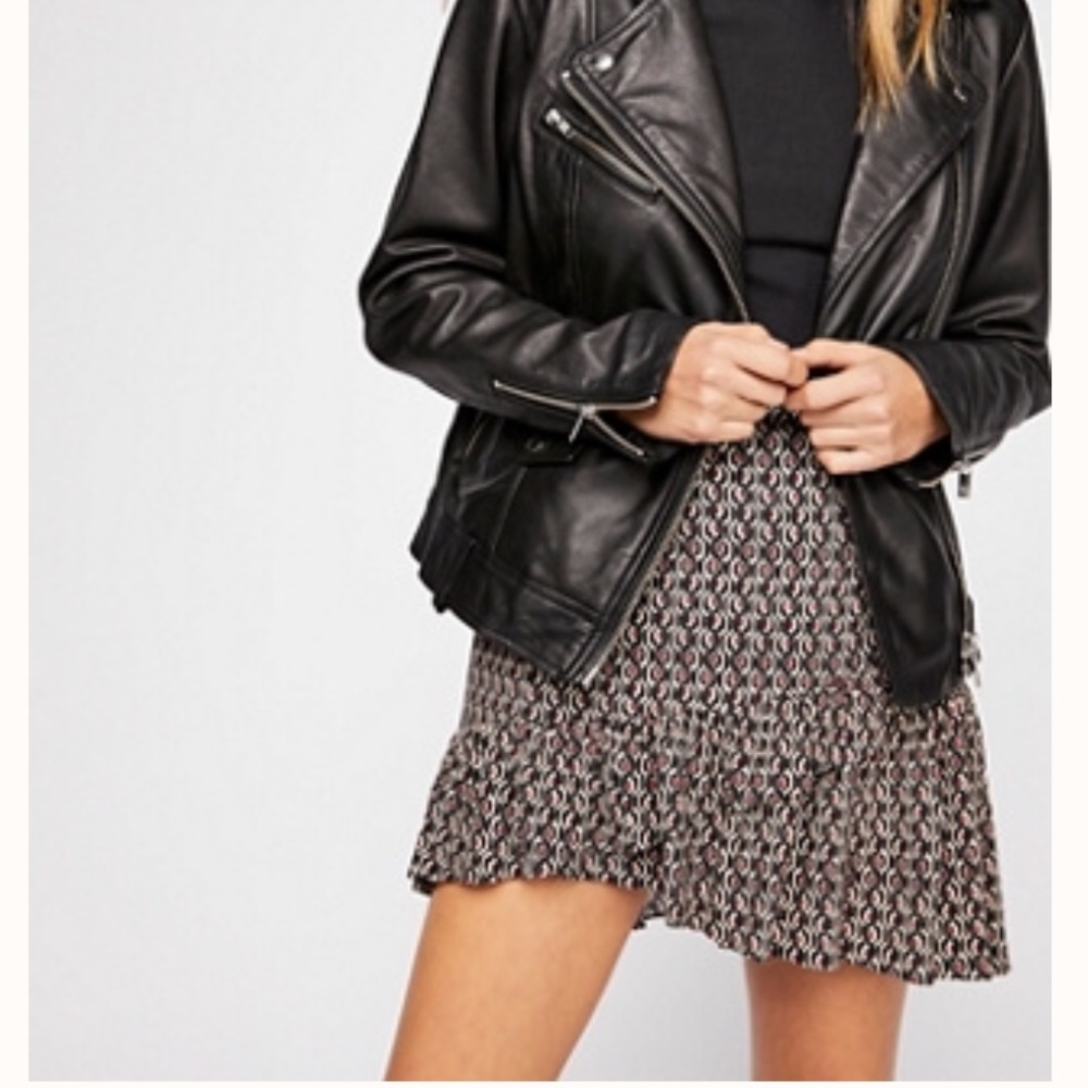 Free People Nadia Wrap Mini Skirt